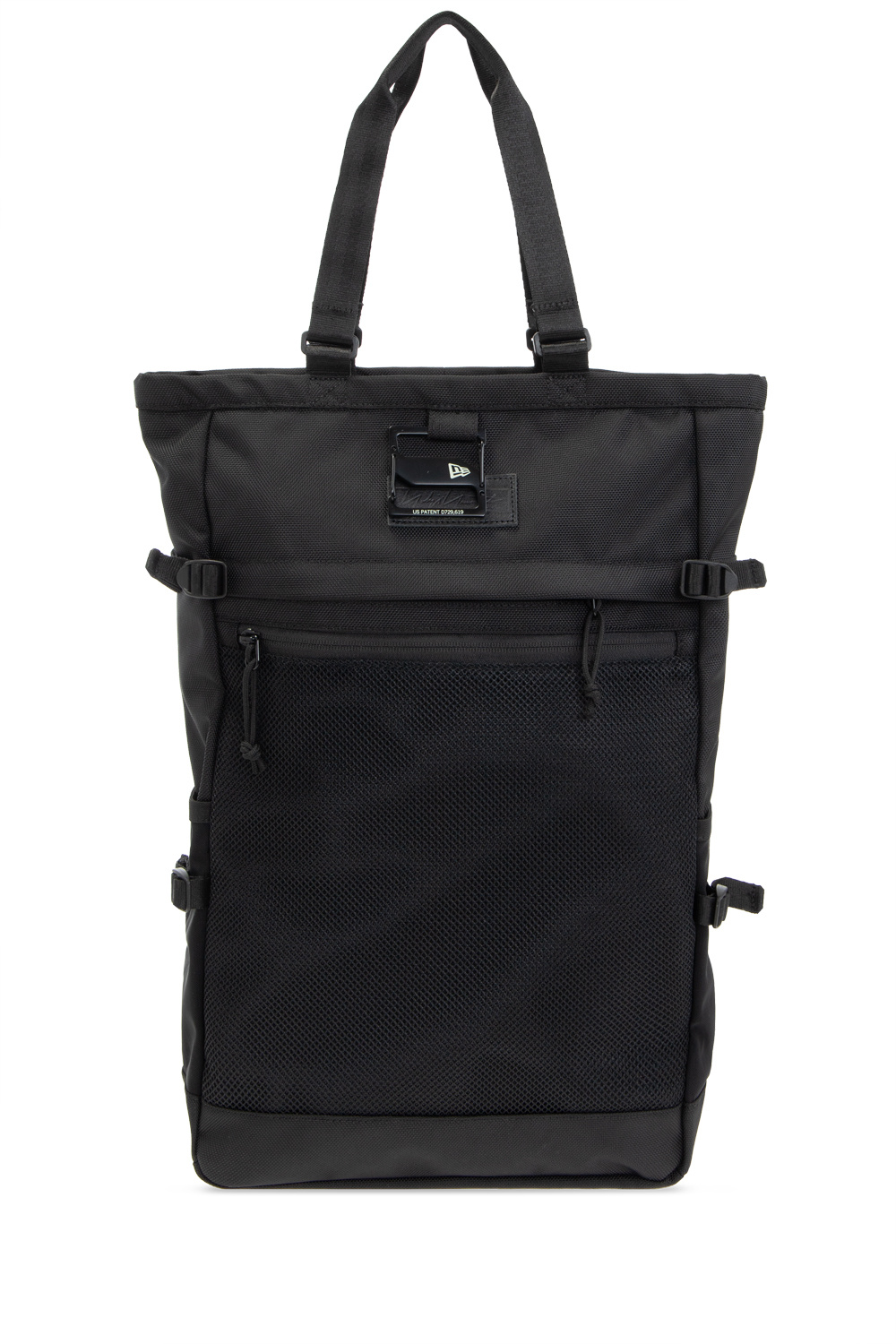 バッグ y's yohji yamamoto leather nylon totebag Y's Yohji Yamamoto Nylon Leather Tote Bag Black Vertical